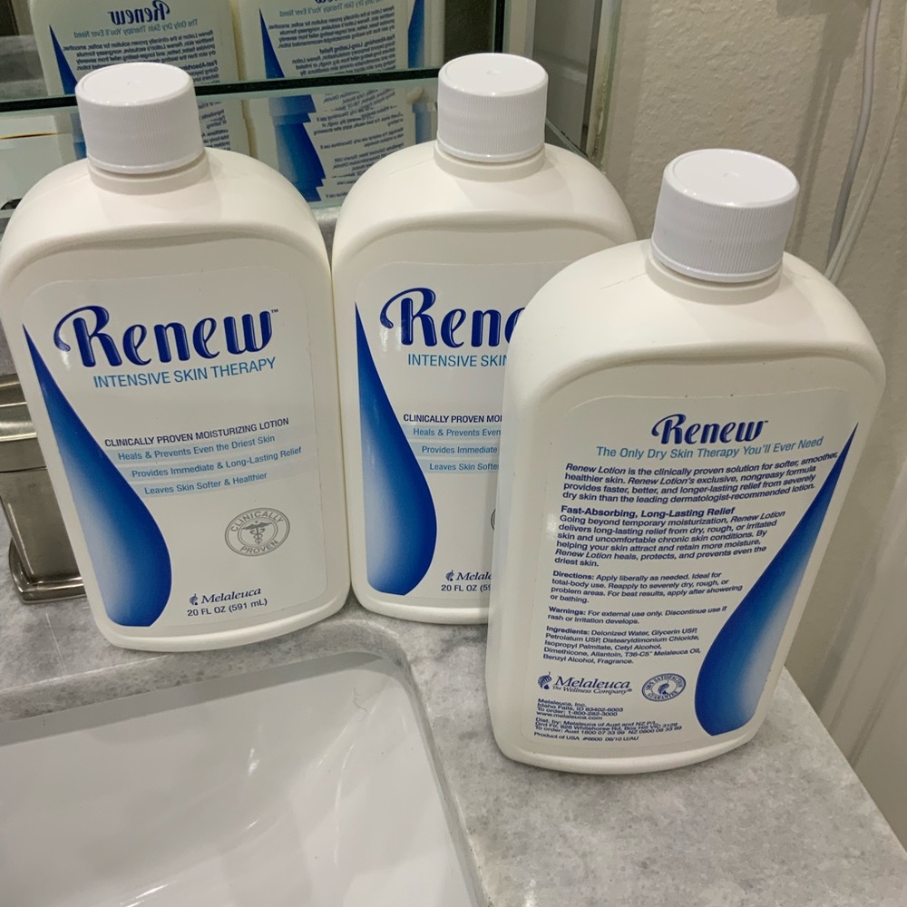 Bundle of 3 x  20oz Renew Melaleuca Lotions brand new sealed + 3 pumps